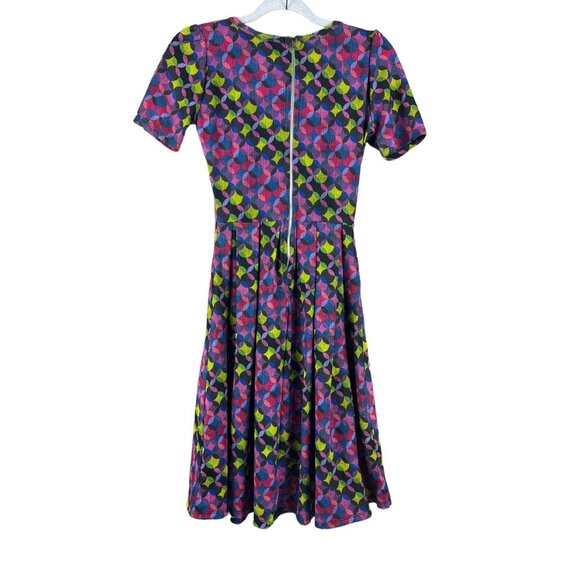 LulaRoe Amelia Women's Multicolor Circular Short Casual Dress - Picture 2 of 6